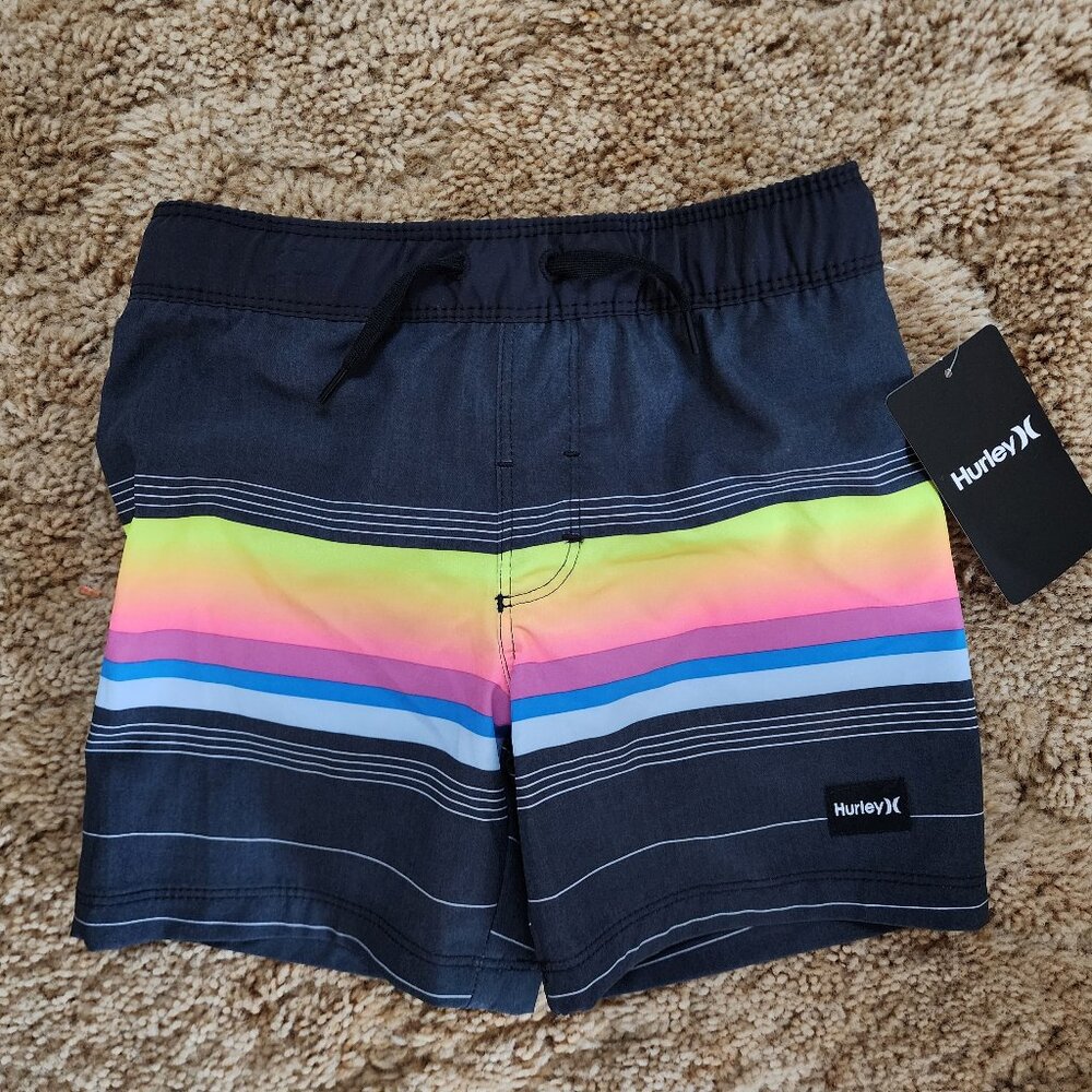 Hurley Boy's UPF50+ Drawstring Waist Pull On Swim Short Size: 4. NWT